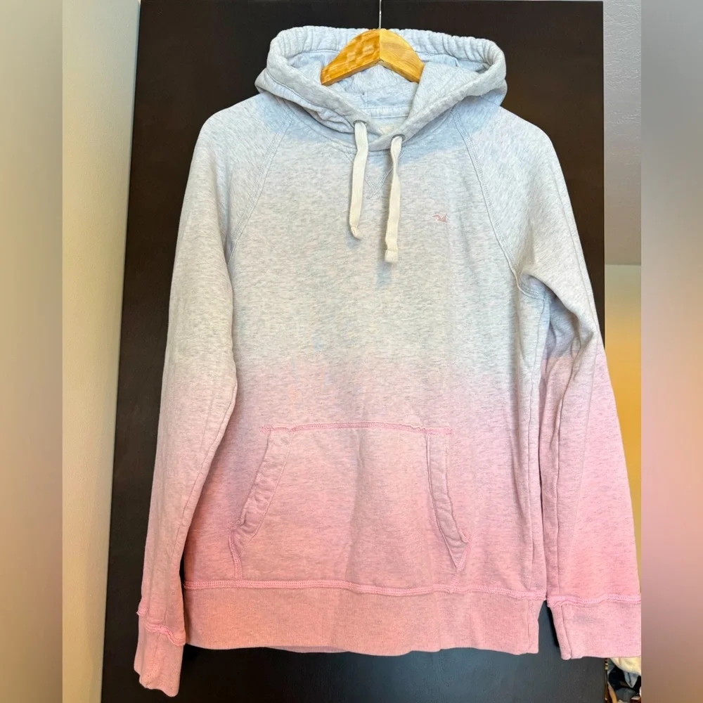 HOLLISTER Gray and Pink Ombre Hoodie - Picture 1 of 8